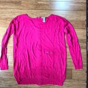 Oversized Hot pink sweater with zipper back